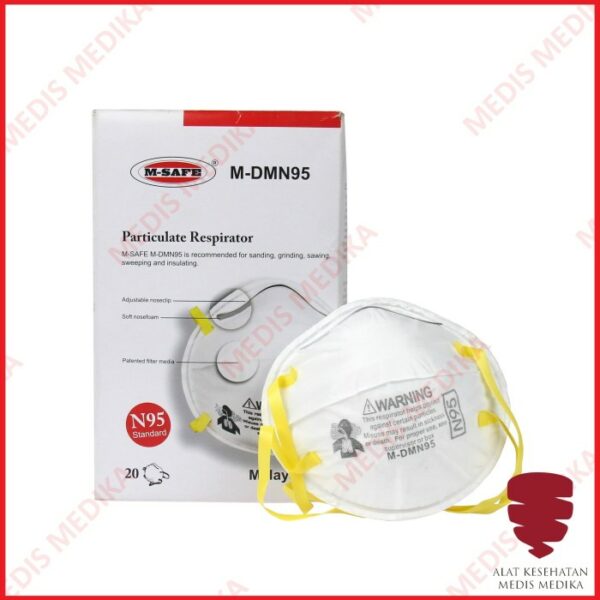 Masker N95 M-Safe Mask Anti Debu Virus Polusi Face Disposable Per Pcs