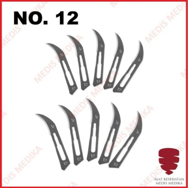 Surgical Blades No 12 Mata Pisau Scalpel Bedah Sterile Knife Bisturi