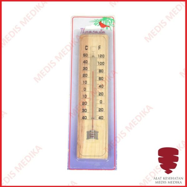 Wooden Thermometer Ruang Kayu Thermo Dinding Termometer Suhu Ruangan