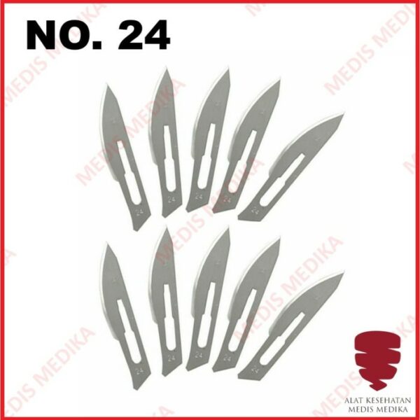 Surgical Blades No 24 Mata Pisau Bedah Operasi Knife Bisturi GEA 100pc