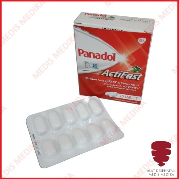 Panadol ActiFast 20 Tablet Original Malaysia Obat Sakit Demam Import