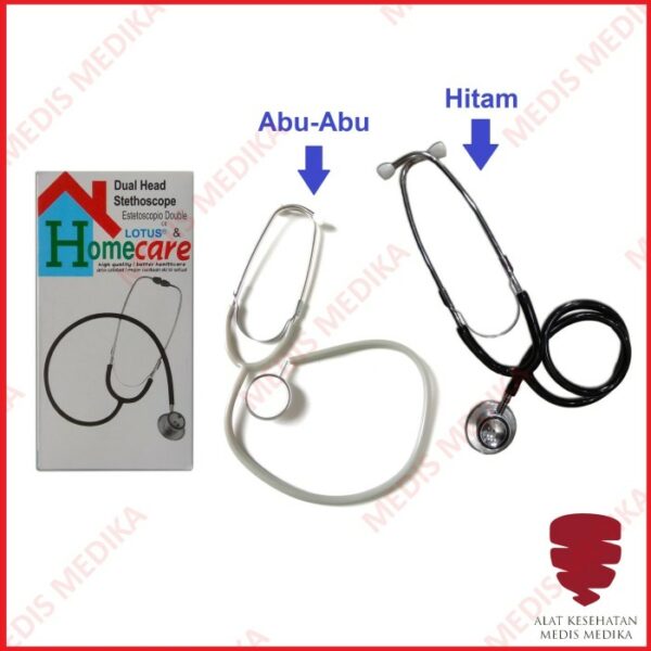 Stetoskop Dual Head Lotus Alat Rumah Sakit Stethoscope Ekonomis AD002