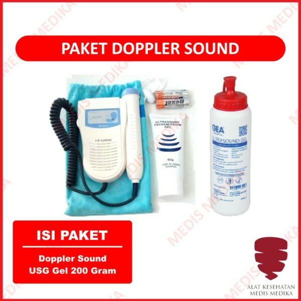 Paket Doppler Sound + USG Gel Gea 200 gram Dengar Detak Jantung Bayi