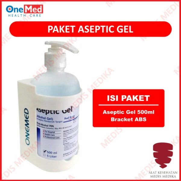 Paket Aseptic Gel + Bracket Hand Wash 500 ml Antiseptic Sabun Tangan