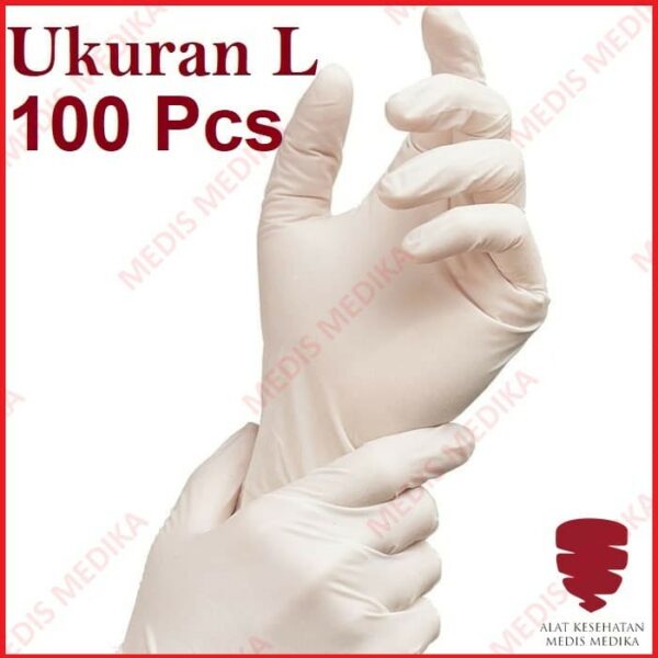 SARUNG TANGAN OPERASI LATEX SURGERY GLOVES PREMIUM ISI 100 (50 PASANG)